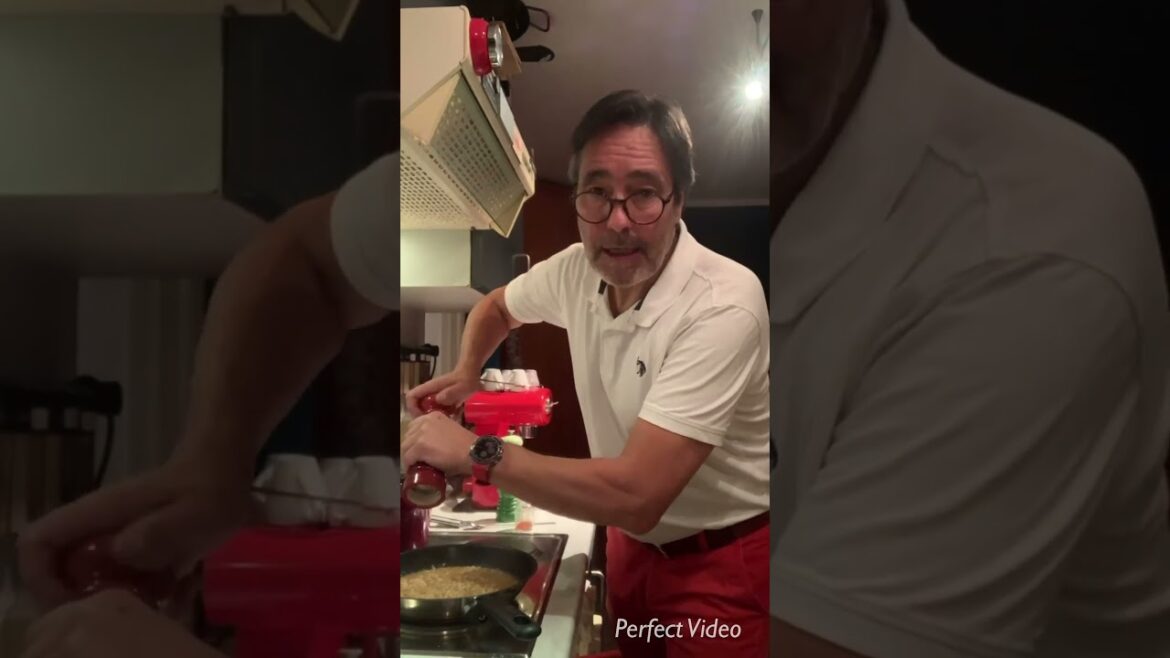 Birnen Zitrus Risotto mit Gorgonzola