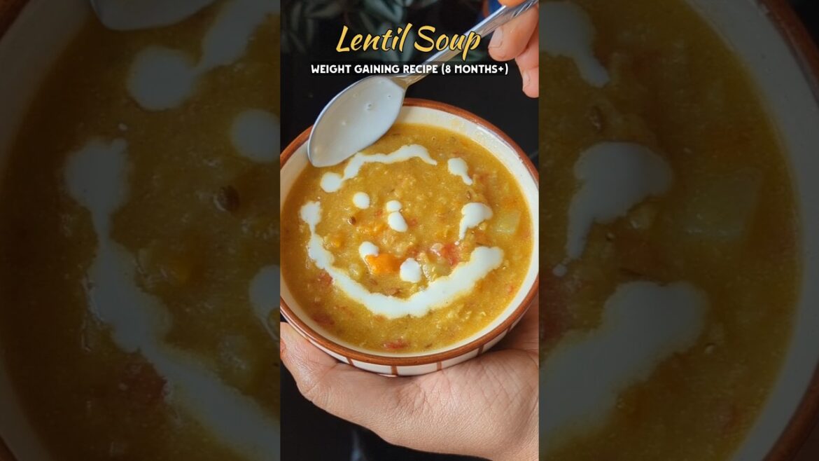 Healthy Lentil Soup for Babies (8 Months+) | Weight Gaining recipe #shorts #toddlers #easyrecipe