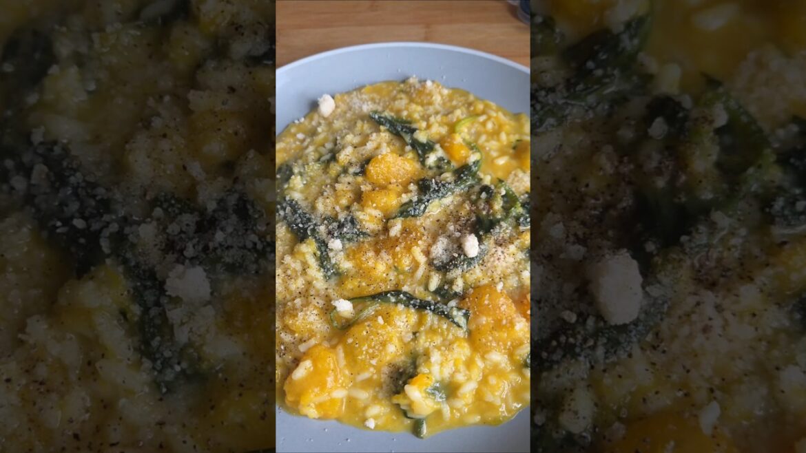 Creamy Pumpkin, Spinach Risotto