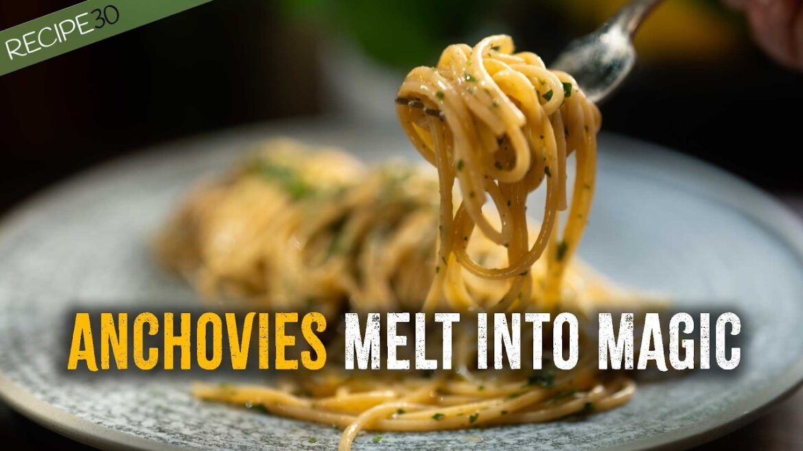 Anchovy Lemon Spaghetti with Chili and Parsley