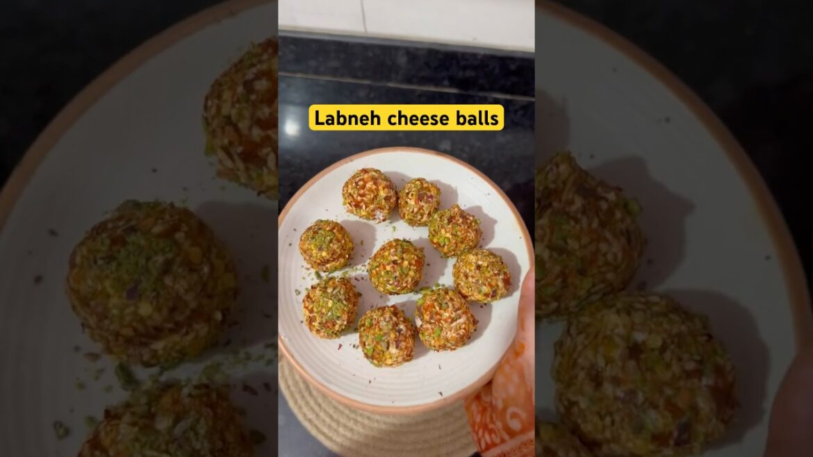 Labneh cheese balls using curd  #labneh #yogurt #cheeseball #seasoning #sidedish #foodshorts