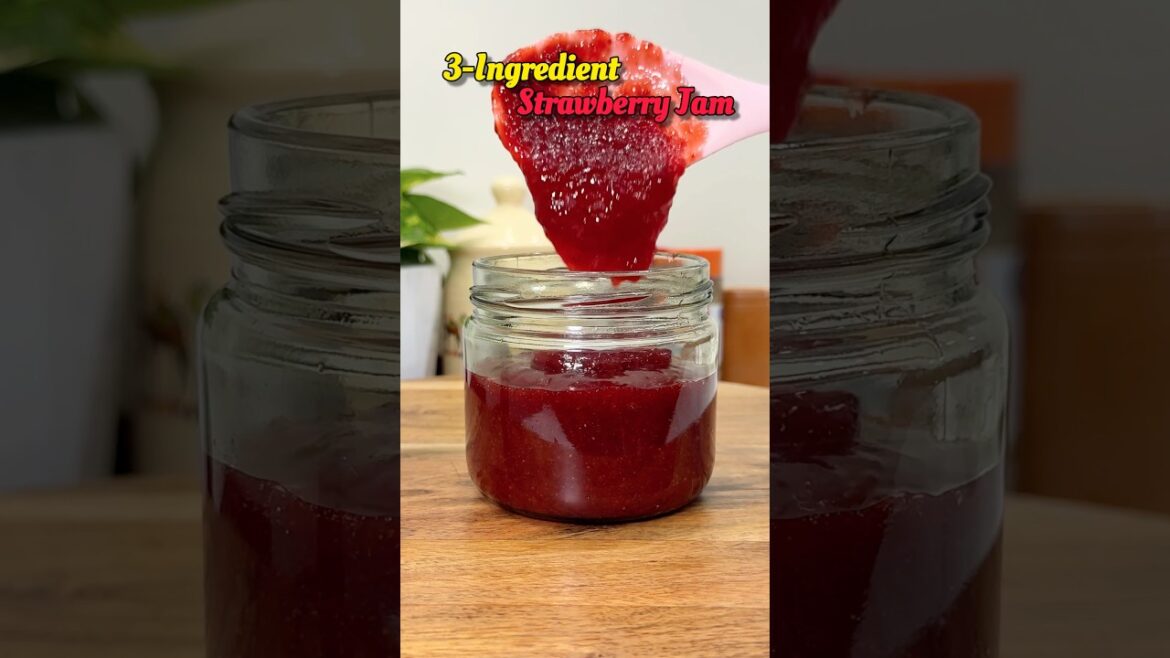 3-Ingredient Strawberry Jam in 2 Minutes #shorts #strawberry #ytshorts #jam