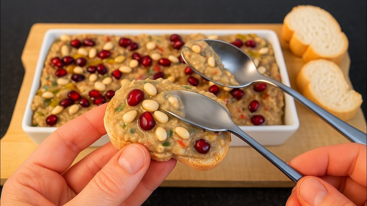 Ganoush Vegetarian Dish – Aubergine Bread Dip