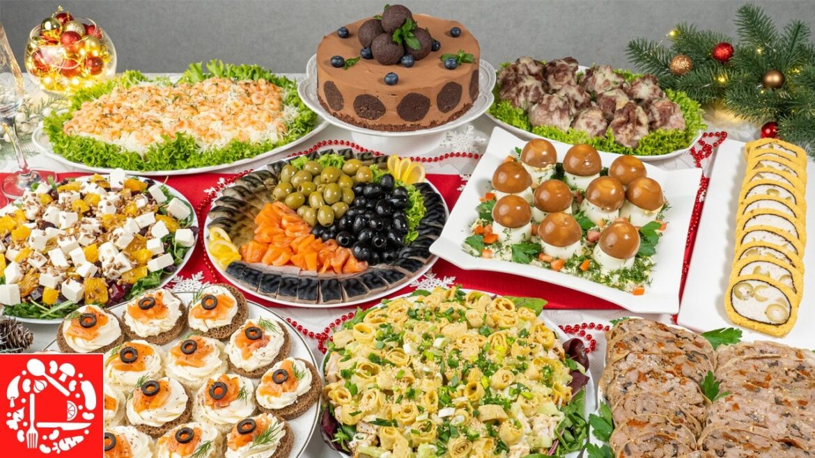 Меню на Новый год 2026! Шикарный стол на Праздник! Готовлю 10 блюд: Салаты, Закуски, Торт