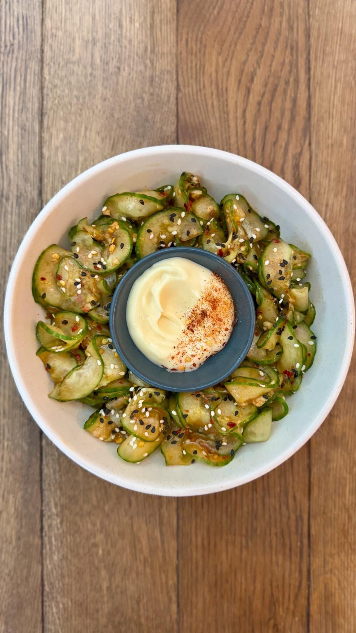 Gochugaru cucumber salad