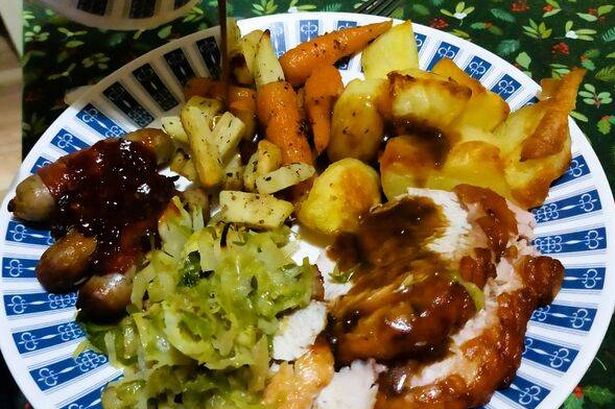 Côte At Home Christmas dinner plated up 