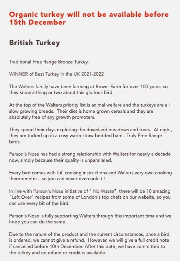 The bird's qualities are outlined on the firm's site