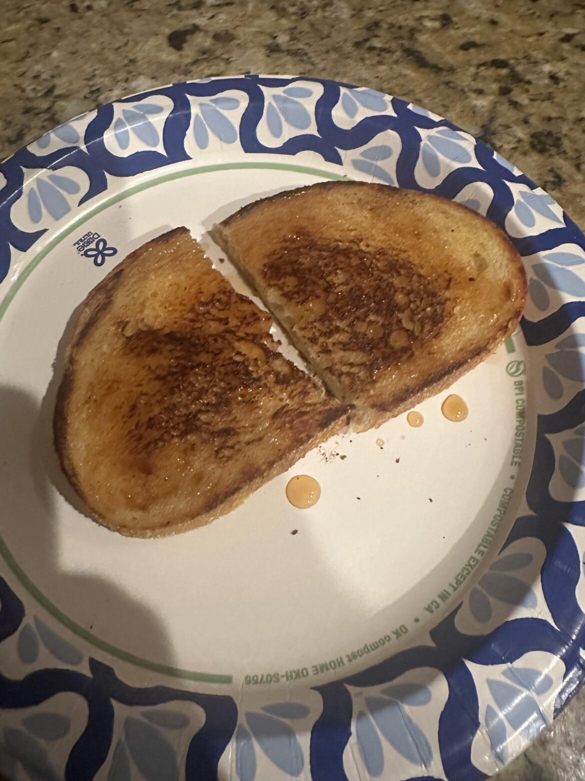 Grilled cheese with maple syrup