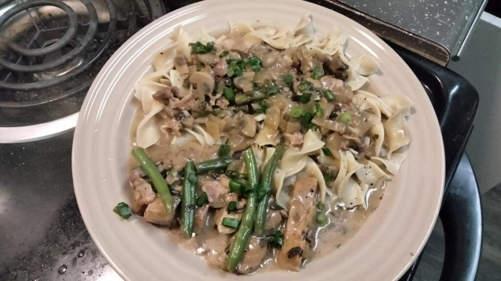 I guess a Pork Stroganoff? I guess a Pork Stroganoff?