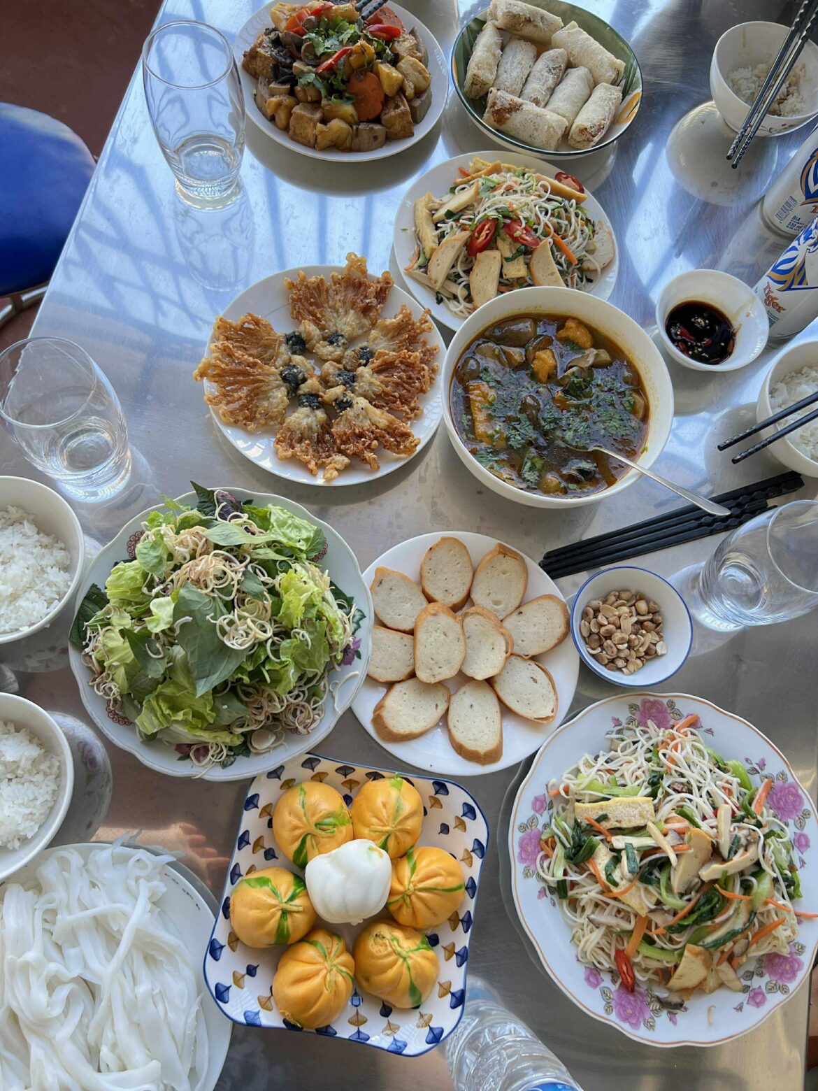 Vietnamese dinner spread