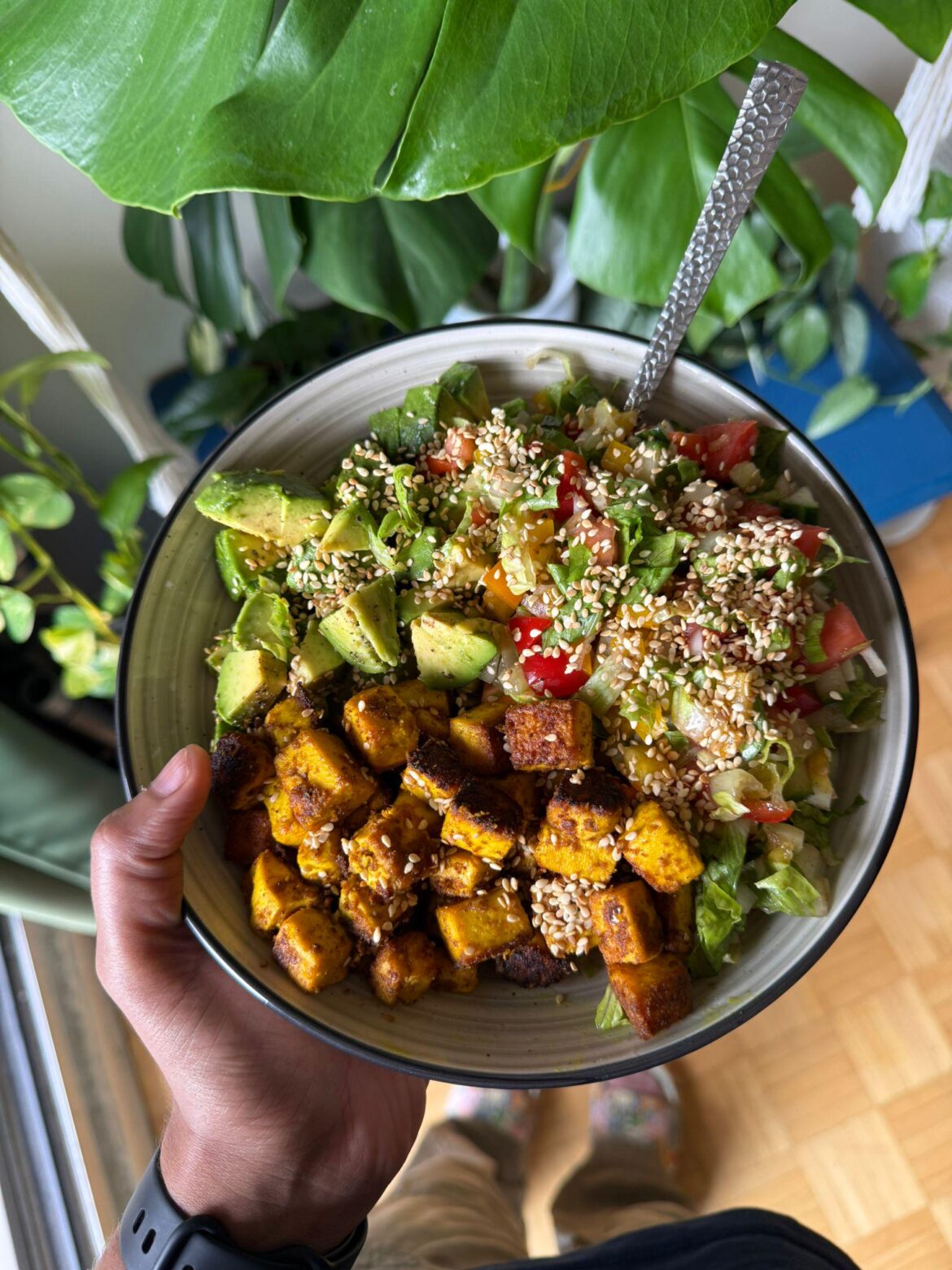 Crispy Tofu and Avocado Salad