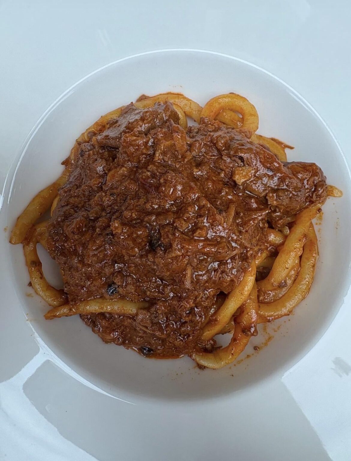 pici with meat sauce