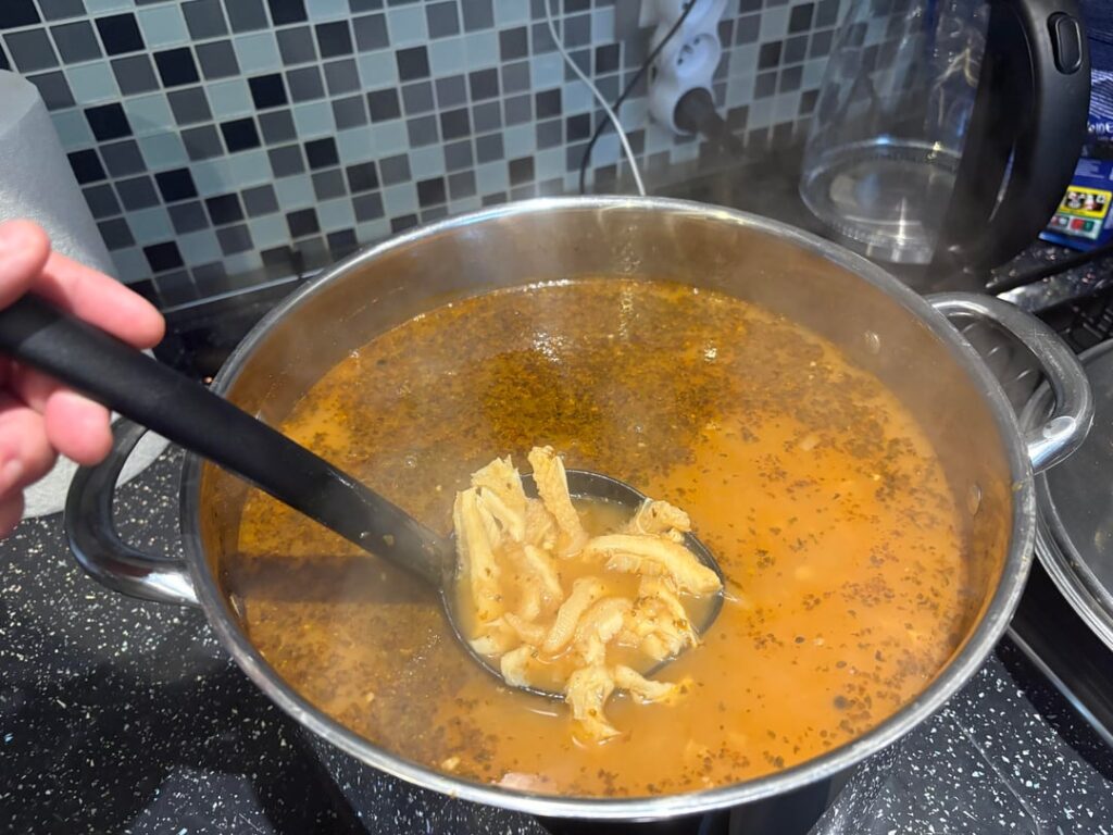 Tripe soup (dršťková), pork roast (krkovice), strudel (štrúdl)