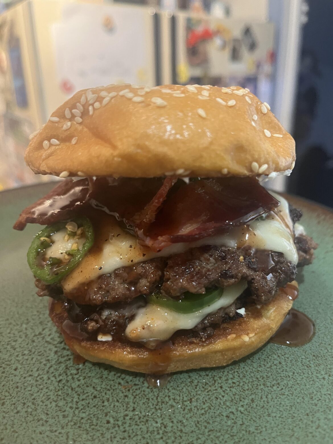 Jalapeno popper burger