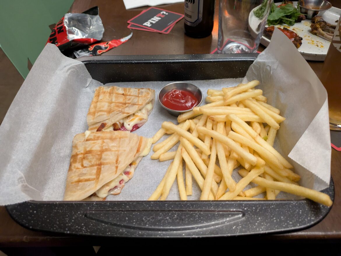 Flatbread in an oven tray