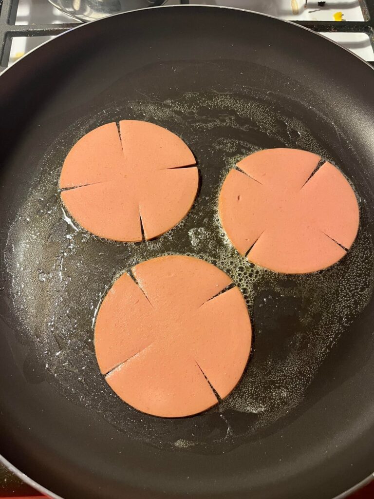 Bologna, egg, and cheese.