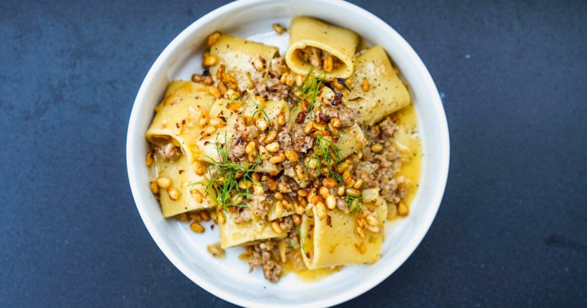 Paccheri with Sausage, Fennel and Pine Nuts Recipe