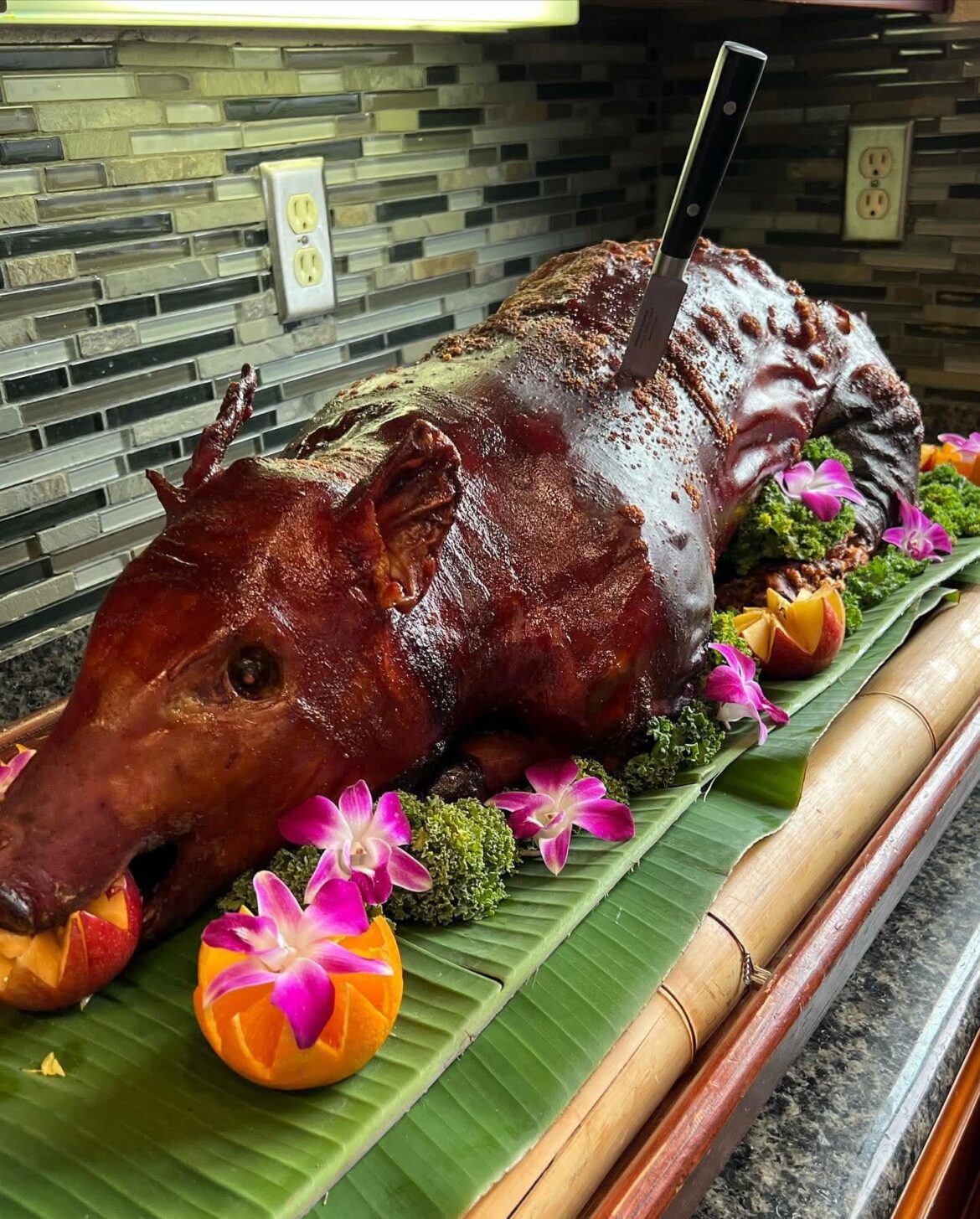 My Chamorro style roast pig that I prepared last weekend