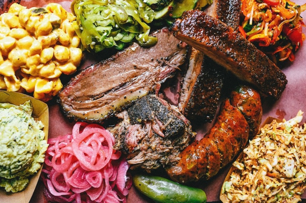 A tray of meat from the Michelin-starred Austin, Texas barbecue restaurant La Barbecue. The restaurant's former GM and pitmaster, Ben Vaughan, is moving to Portland to open a "sister restaurant" with brisket, ribs and sausages all smoked the same way.