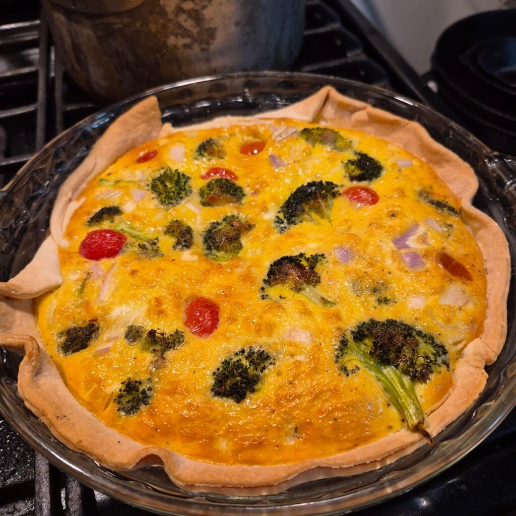 Some quiche to save veggies before they die