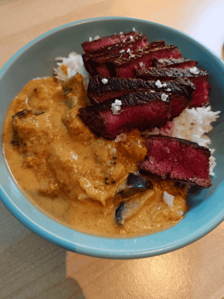 2x Denver steaks from Morrison's on offer for £4.50! Had one with leftover rice + Thai curry