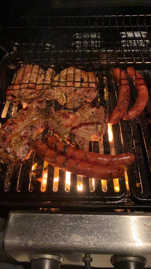 Some late night and midday barbecuing.