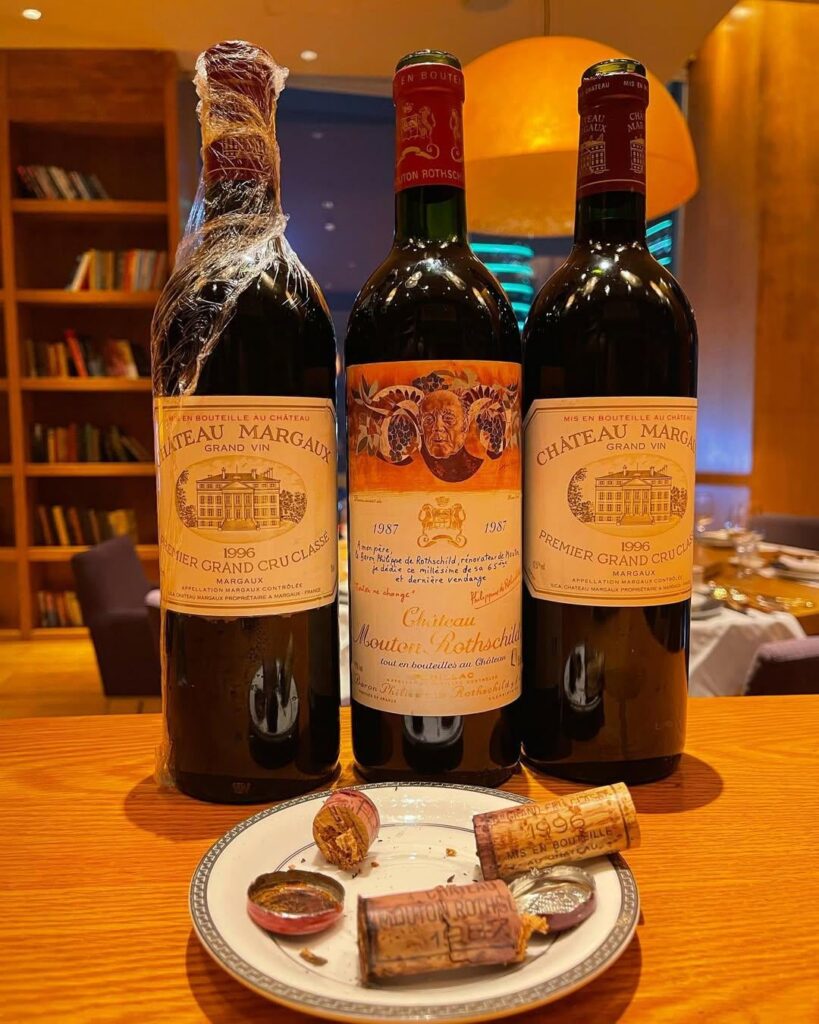 Château Margaux ’96 and Château Mouton Rothschild ’87 Château Margaux ’96 and Château Mouton Rothschild ’87
