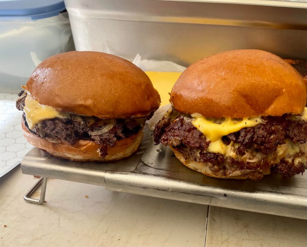 Made some fried onion burgers for the homies
