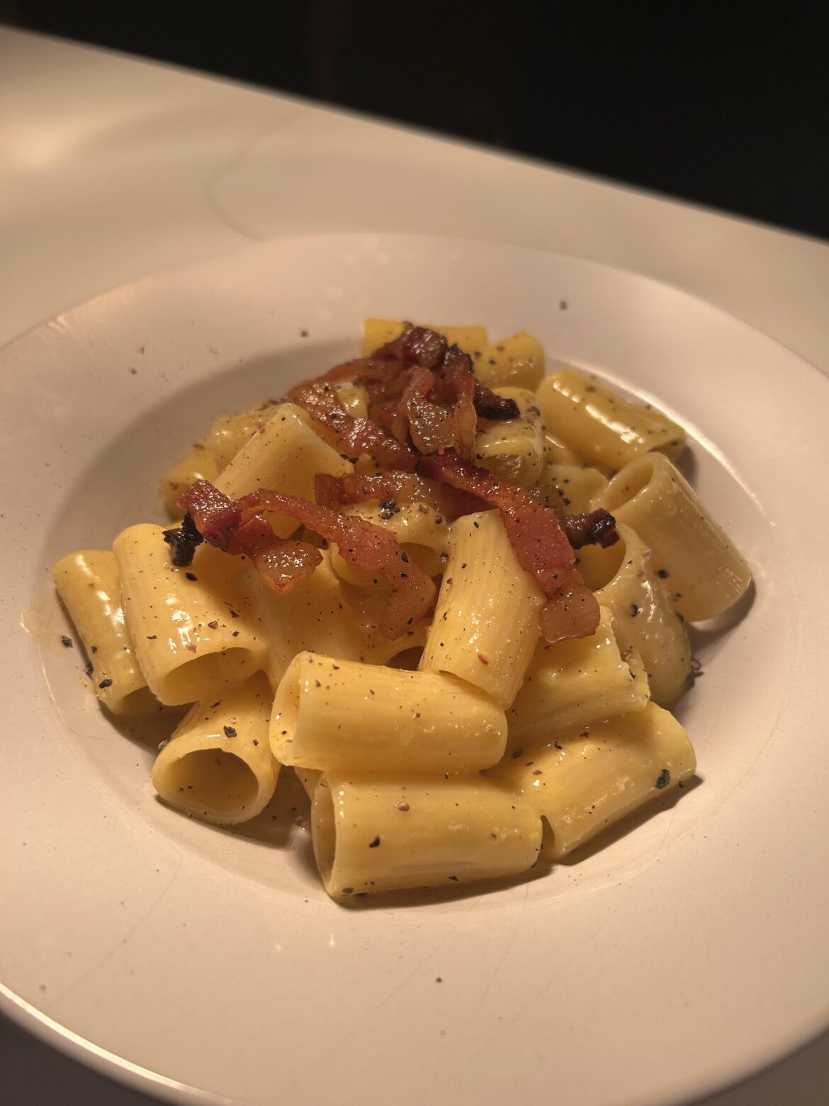 Mezze maniche alla carbonara