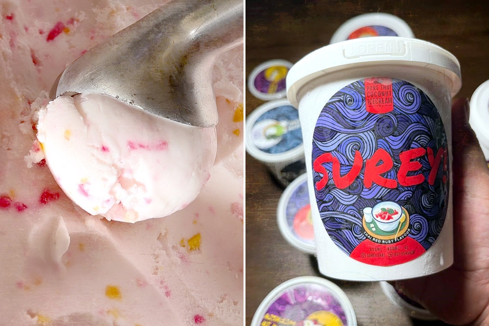 Surey! produces Thai inspired ice cream flavours like Thai Ruby Dessert and Chatramue Thai Tea. — Picture courtesy of Surey!