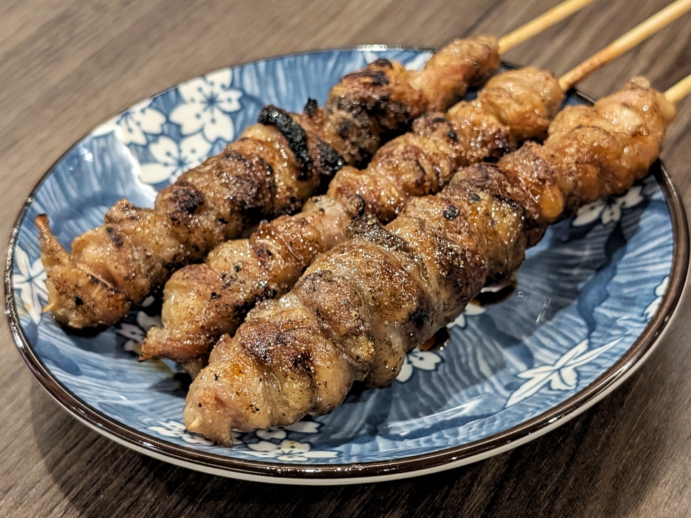 Chicken skin skewers that celebrate the rubbery texture of the part. — Picture by Ethan Lau Chicken skin skewers that celebrate the rubbery texture of the part. — Picture by Ethan Lau