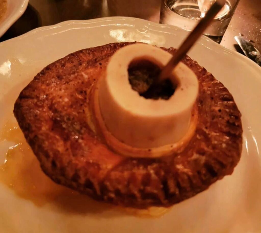 Armitage Alehouse dinner - potpie, oysters, burger, and samosas