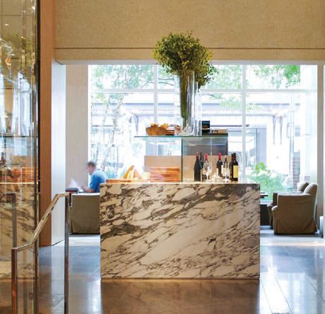 The marble entry of the Tea Cellar at the Park Hyatt PHOTO COURTESY OF BRANDS