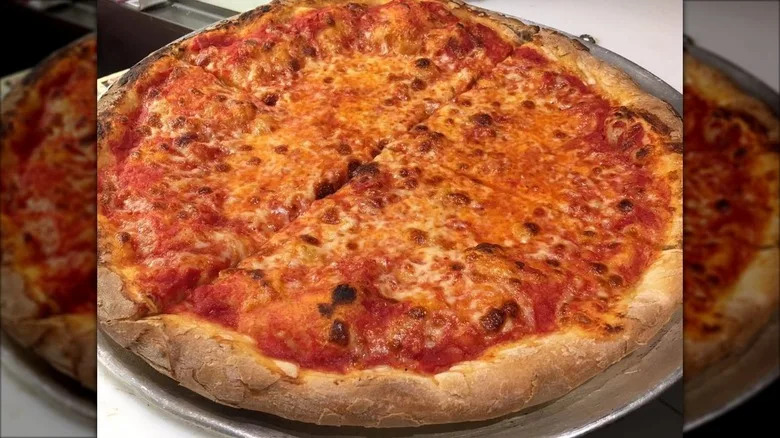 Large plain cheese pizza