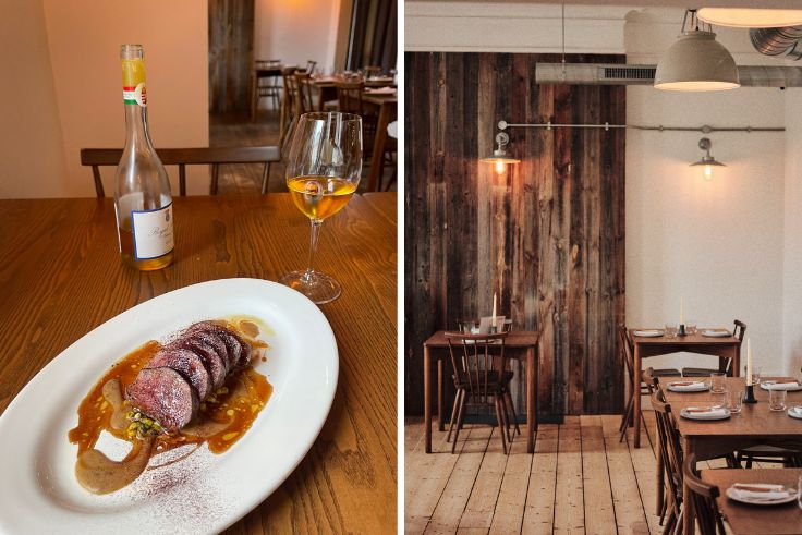 Tokaji Aszú accompanying a main course at Pêtchi, St Helier, Jersey, Channel Islands (© Pêtchi)