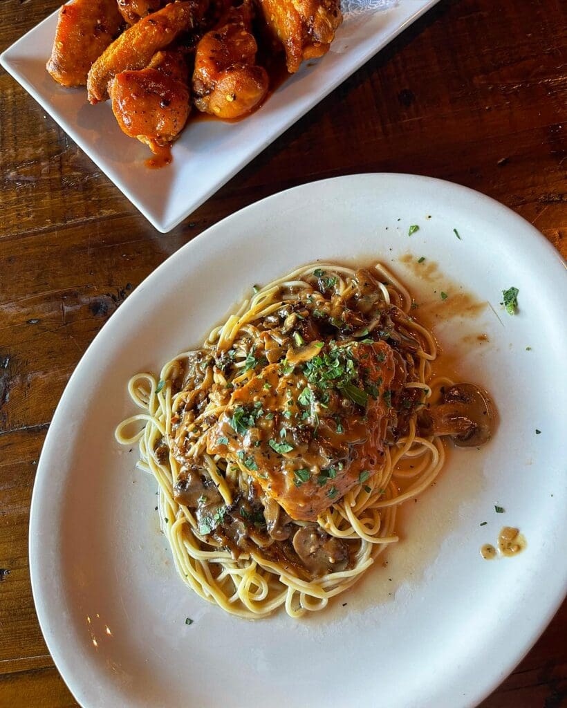 a plate of food on a table