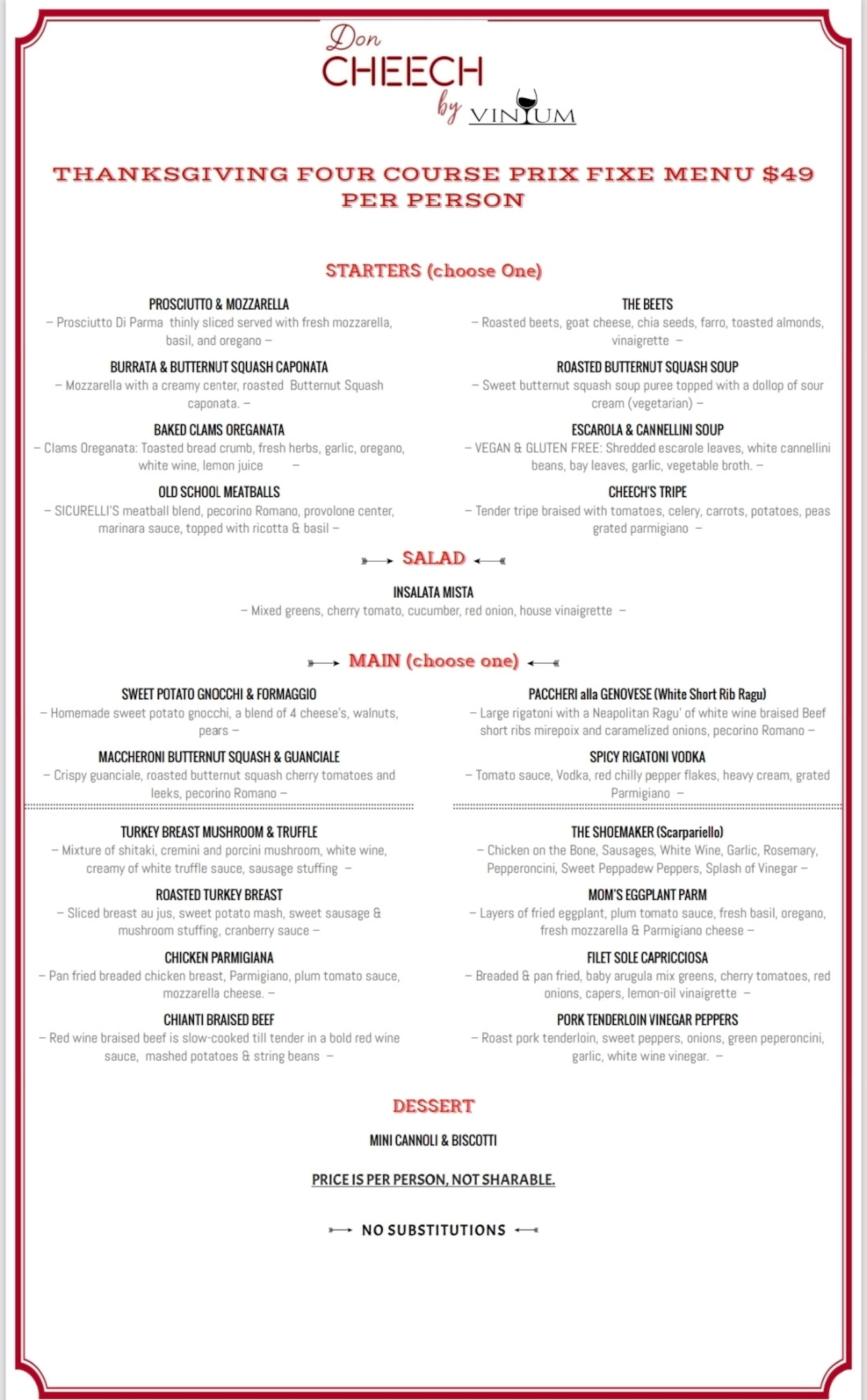 Thanksgiving at Don Cheech