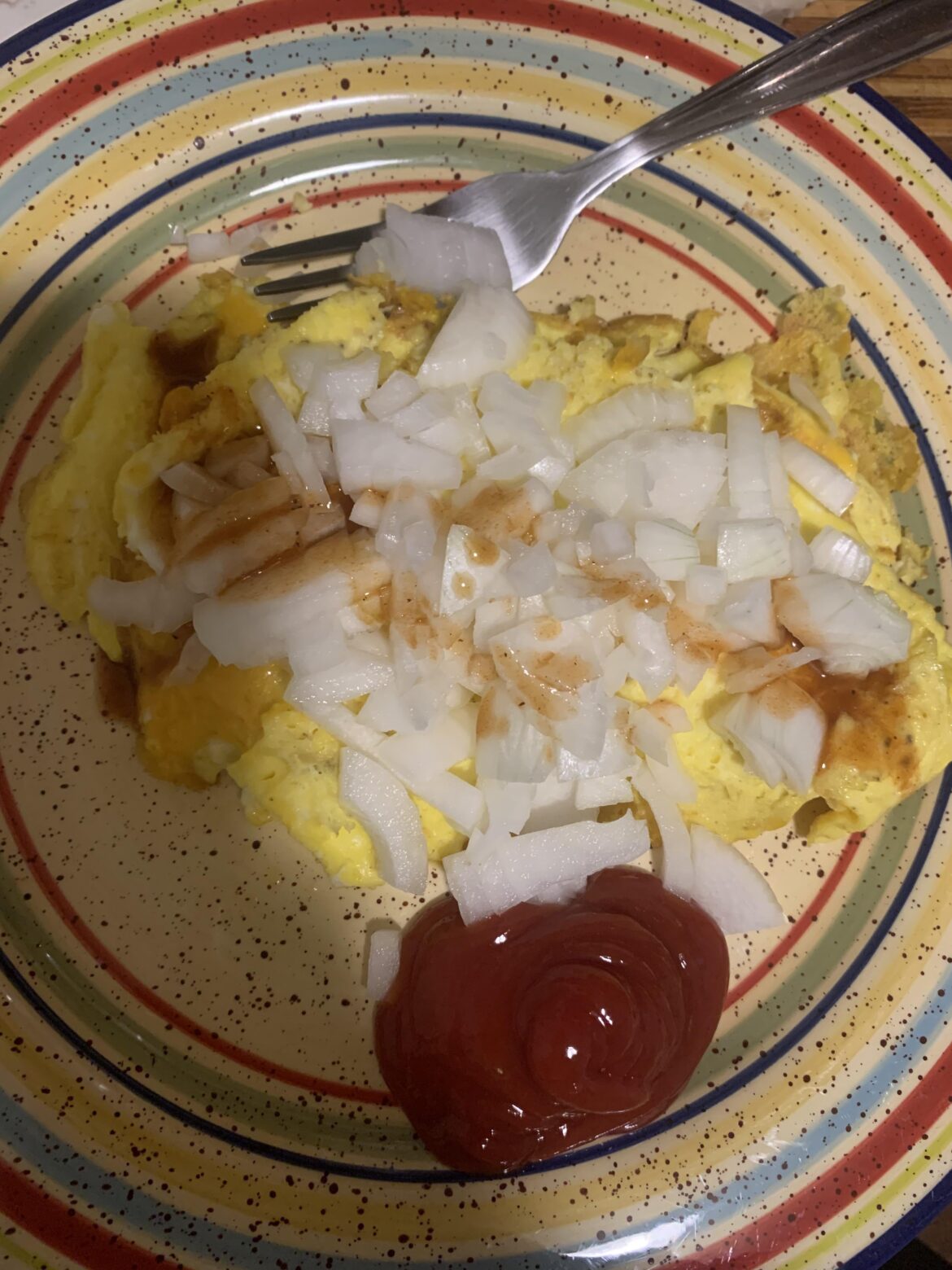 Onions with eggs
