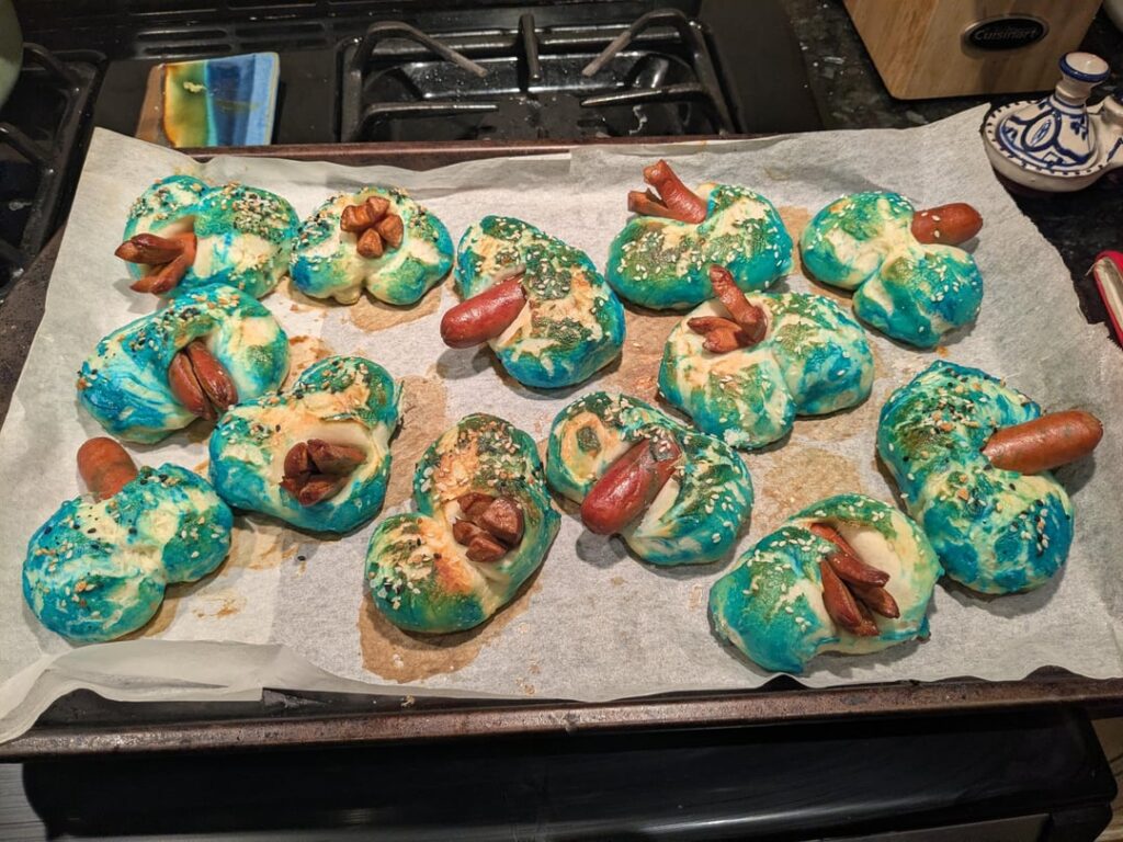 pigs in a pretzel blanket for world series game 7 watch party