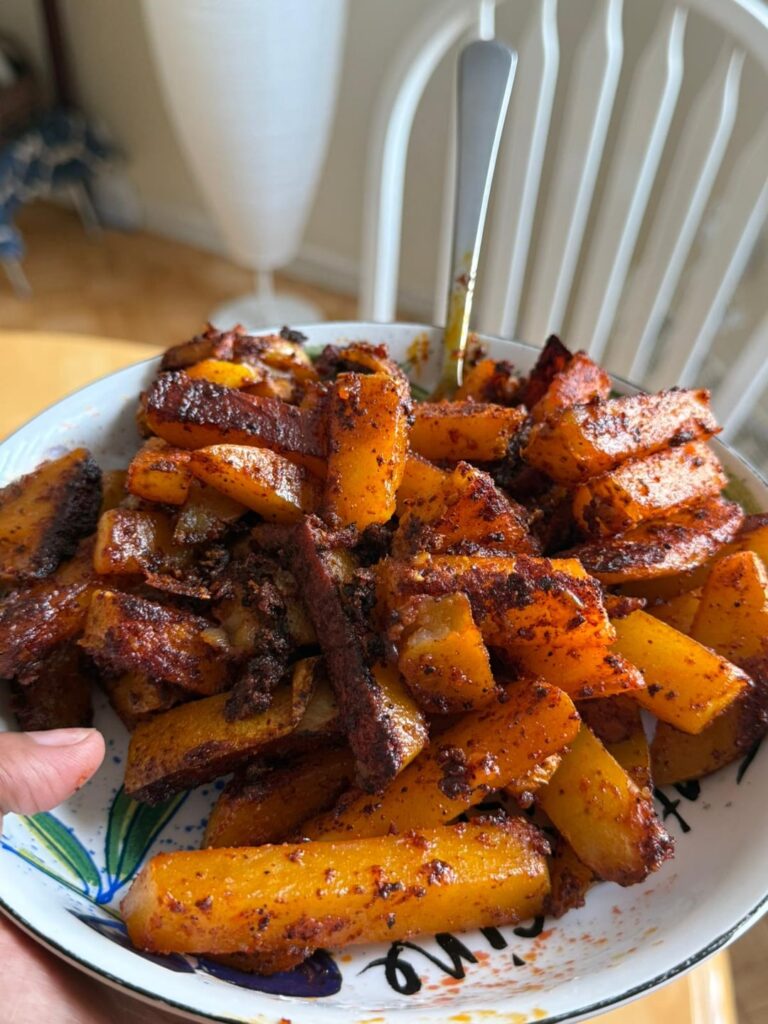 I made Tabasco Seasoning Red Chilli Paste Potato fingers