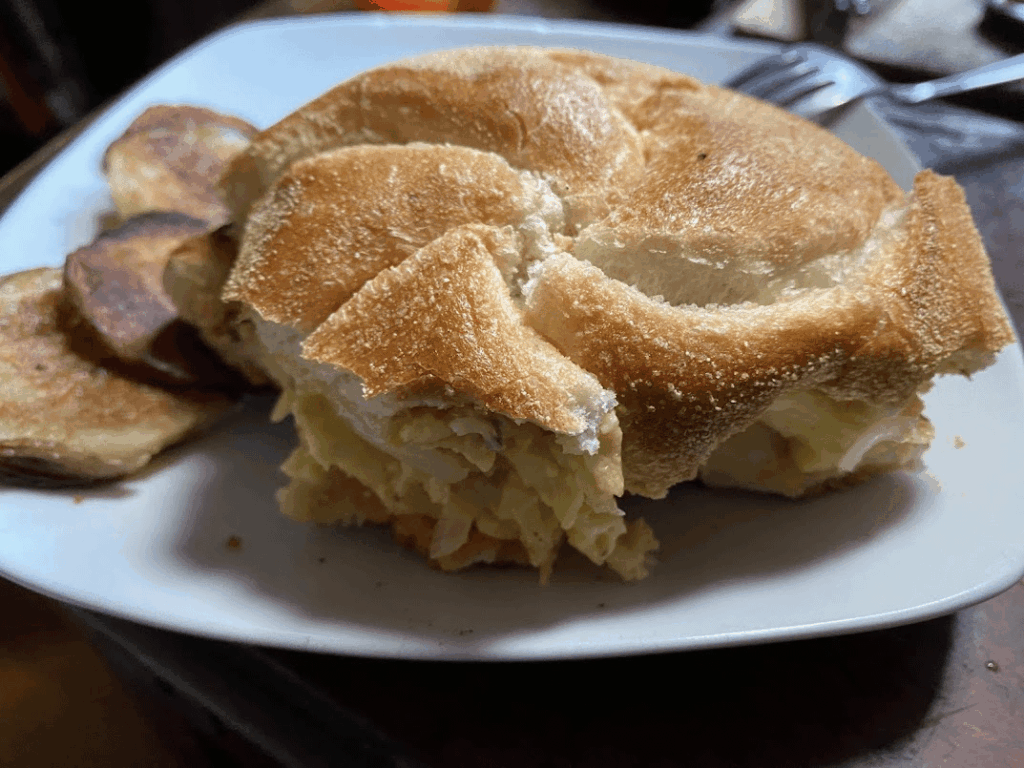 The kaiser roll is the ideal bread for a breakfast sandwich. No other options need to be considered.
