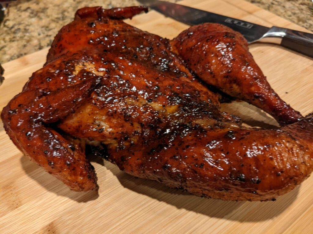 [homemade] Smoked chicken I made a while back.