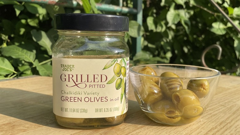 Trader Joe's Grilled Pitted Chalkidiki Green Olives