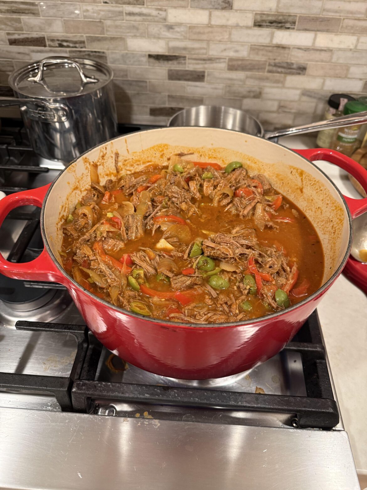 Ropa vieja! Five onions sliced thin.