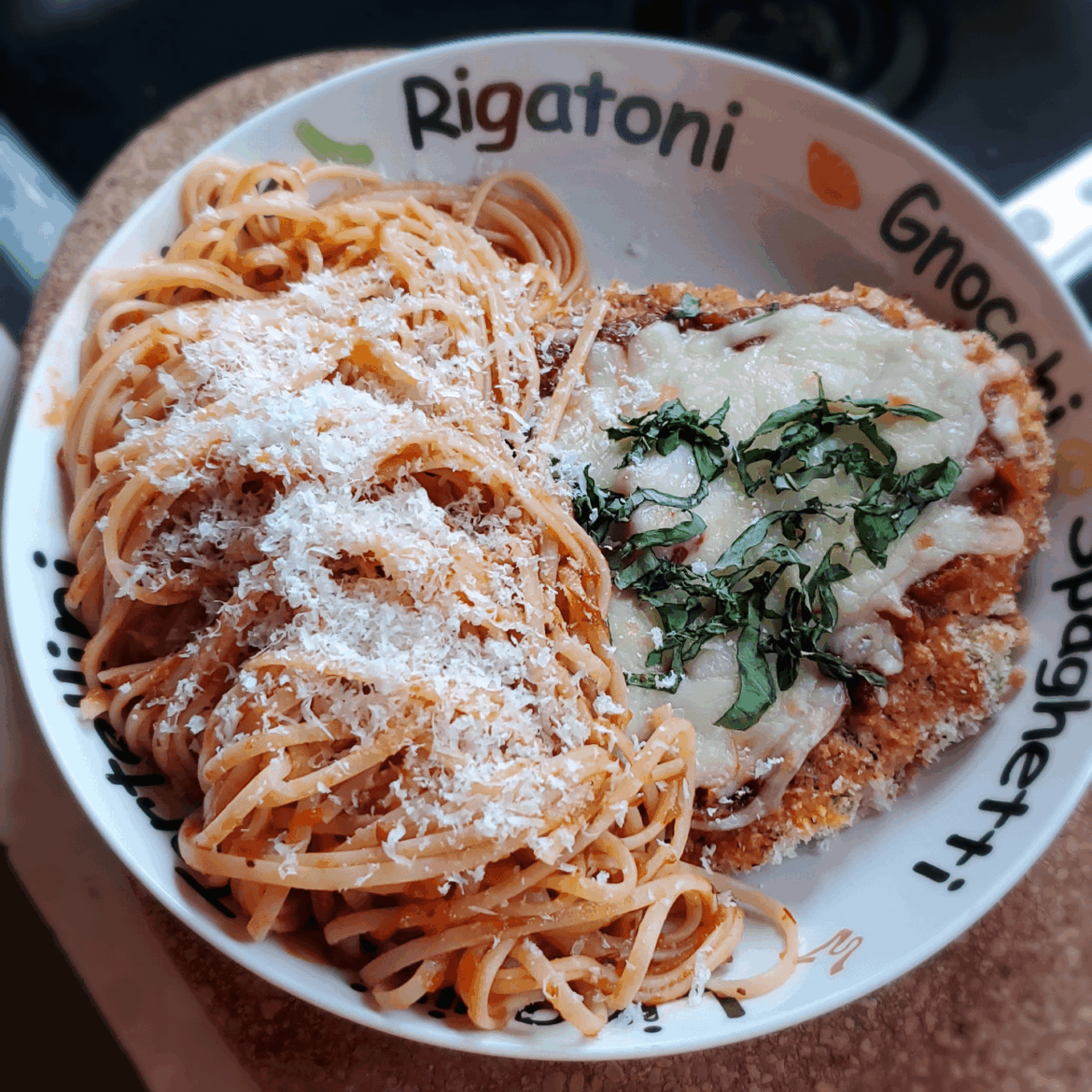 Homemade chicken parmigiana