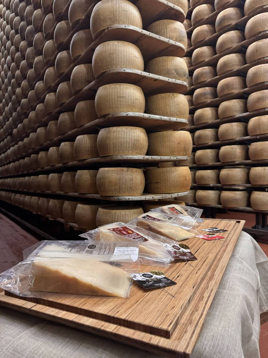 Caseificio Gennari, which dates back to 1953, produces 100 wheels of cheese per day. Picture: Breda Graham.