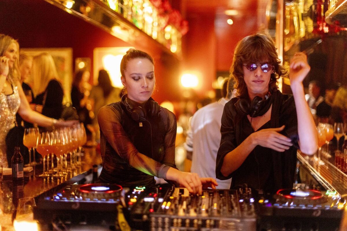 Dj's Federico and Sole Dosi, pictured at the opening night of Gloria Osteria Dublin, the first restaurant to open in Ireland from the Paris-born Big Mamma Group. Picture: Allen Kiely Photography