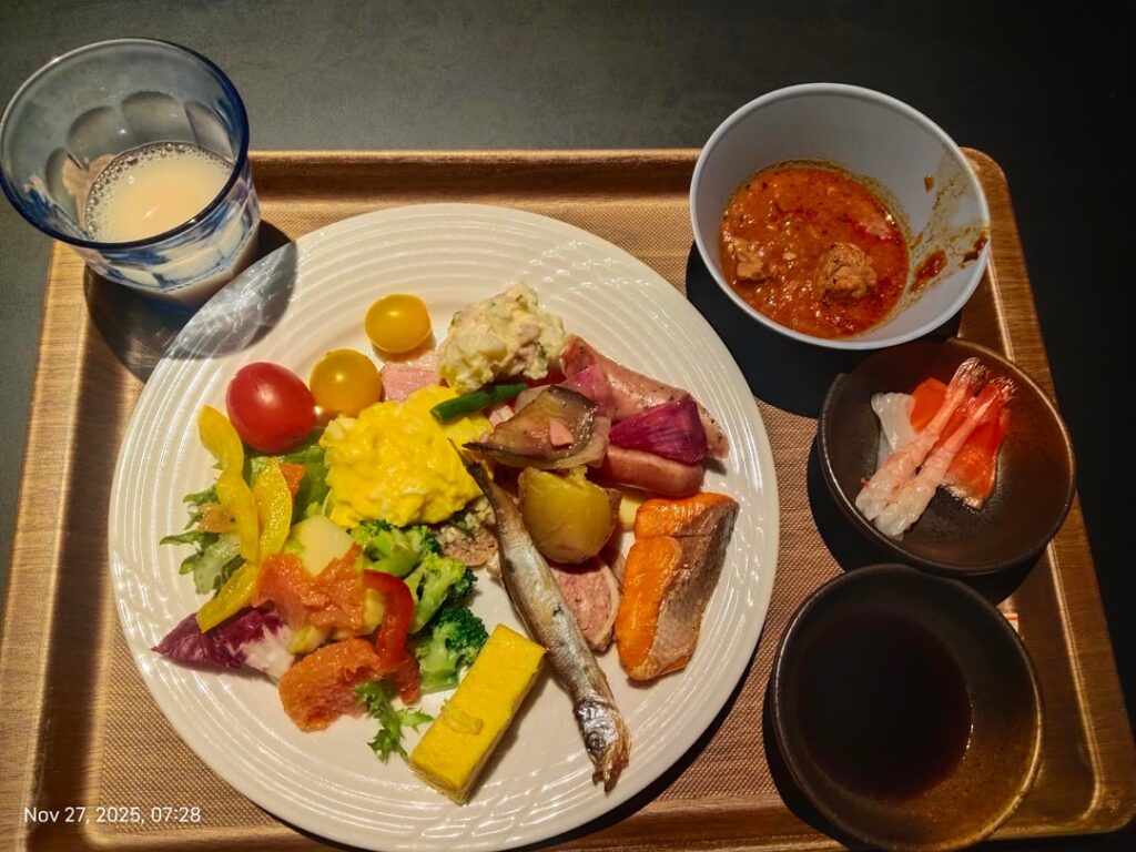 Delicious hotel breakfast in Hokkaido