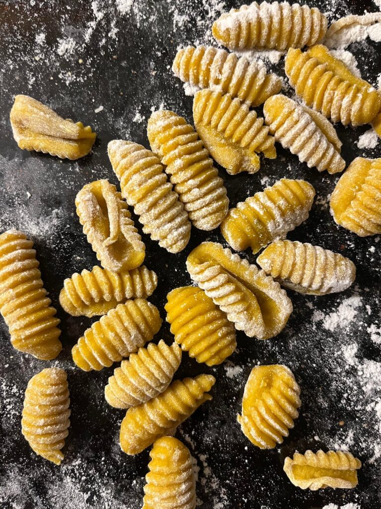 Homemade cavatelli