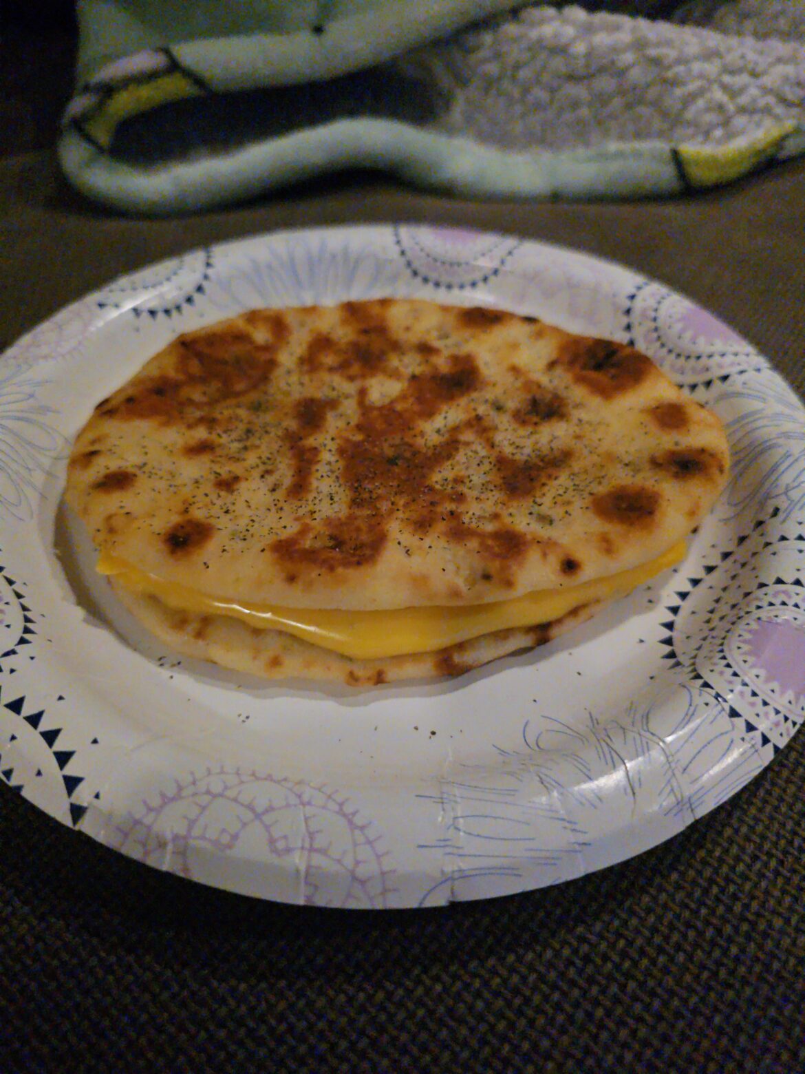 Garlic Naan Grilled Cheese
